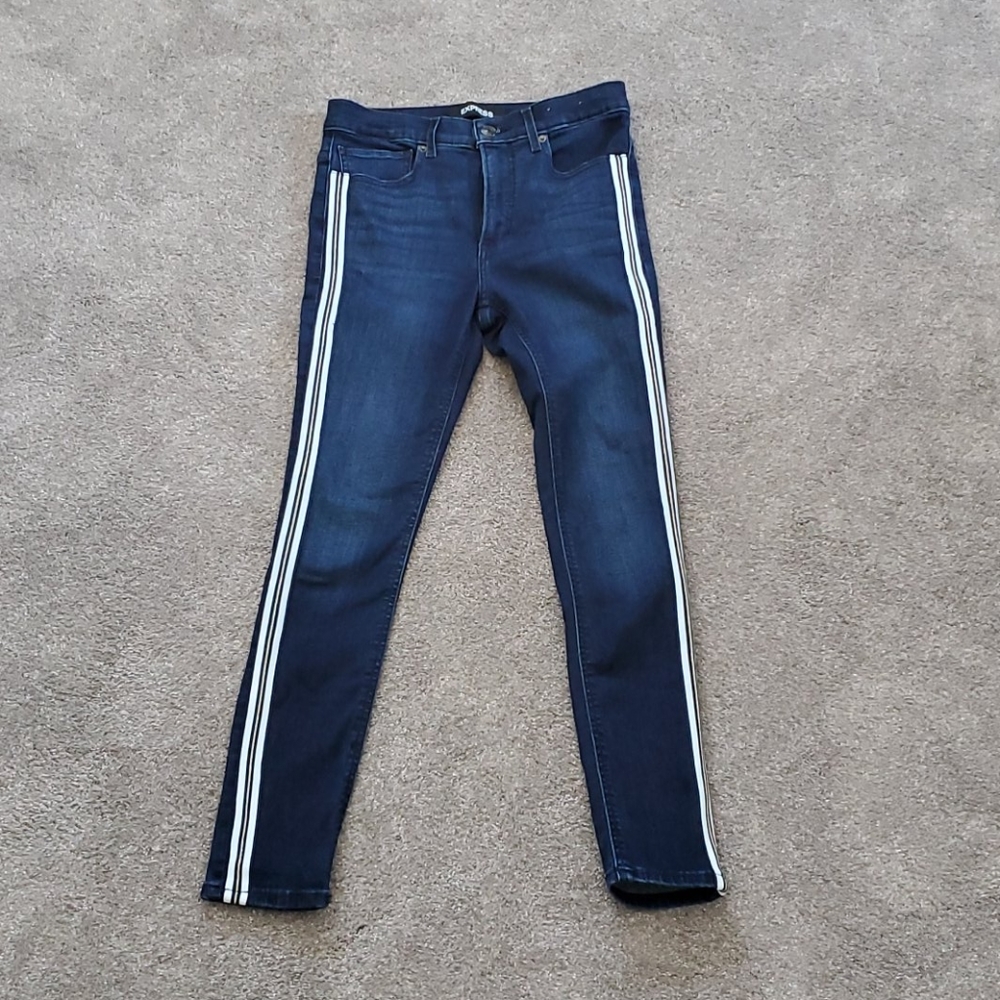Express high rise ankle denim perfect jeans